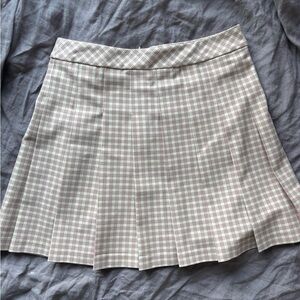 Sunday Best Plaid Mini Skirt - Cream and Pink